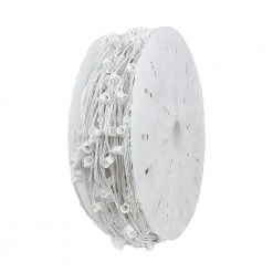 The Christmas Palace CHRISTMAS LIGHTS 1000 FT C7 ROLL WHITE WIRE 12" SPACING E12 BASE