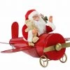 The Christmas Palace Santas 30" MUSICAL ANIMATED SANTA IN CLASSIC PLANE BATTERY OPERATED