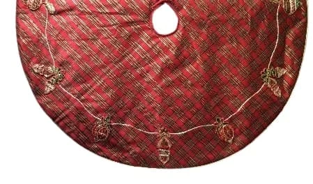 The Christmas Palace 52" RED PLAID TREE SKIRT 1 The Christmas Palace 52" RED PLAID TREE SKIRT