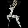 The Christmas Palace OVERSIZED DECOR 4 FT JUMPING CRYSTAL COOL WHITE REINDEER