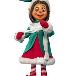 The Christmas Palace 4 FT PIXIE ELF GIRL ANIMATED INDOOR OVERSIZED DECOR