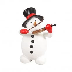 The Christmas Palace 5 FT SNOWMAN PLAYING VIOLIN OVERSIZED DECOR