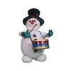 The Christmas Palace 5 FT SNOWMAN PLAYING DRUM