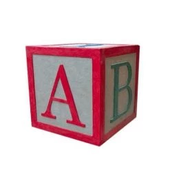 The Christmas Palace Razzle Dazzle 20" X 20" BLUE LETTER BLOCKS