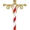 The Christmas Palace 7 FT RED & WHITE CHRISTMAS LAMPOST
