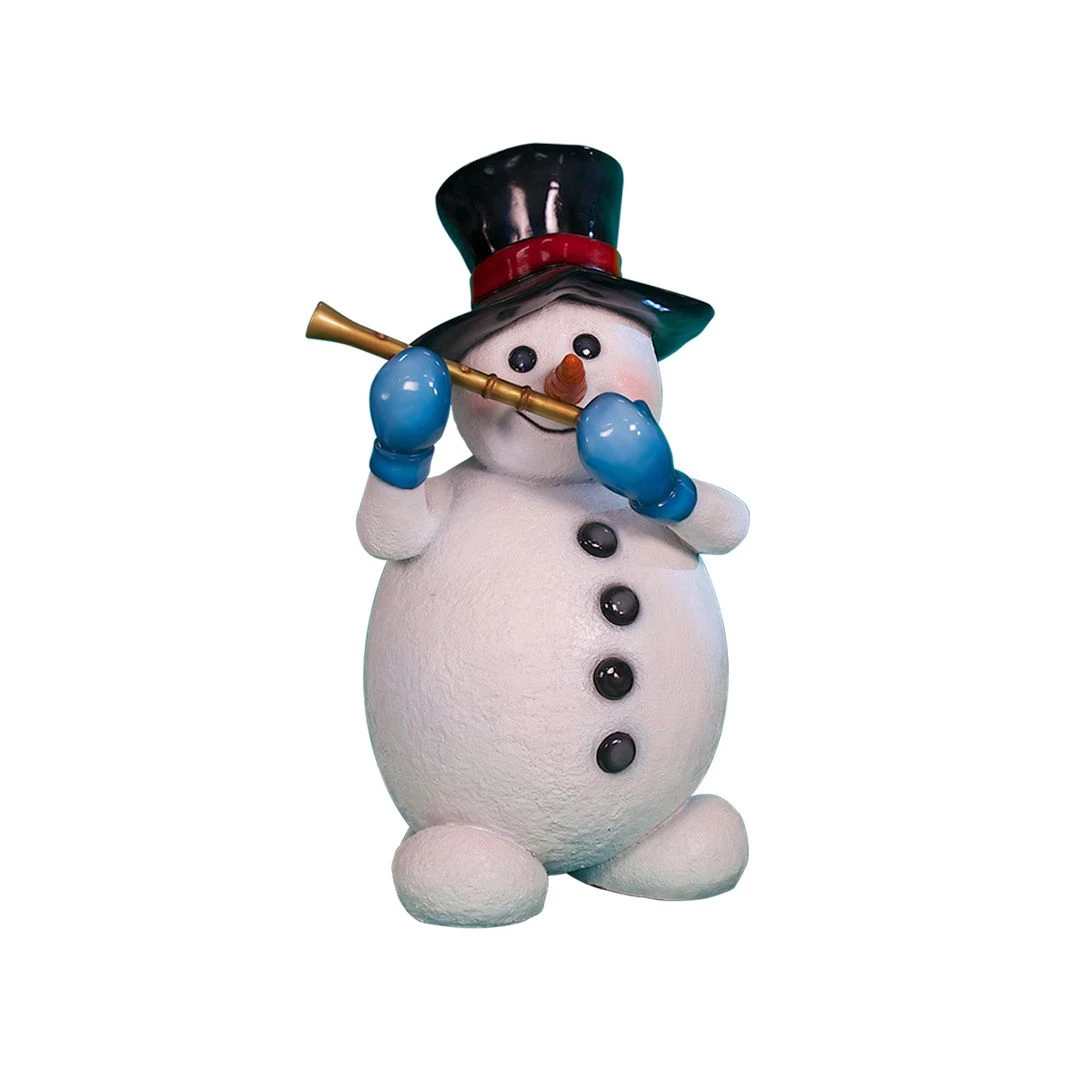 The Christmas Palace OVERSIZED DECOR 5 FT SNOWMAN PLAYING FLUTE 1 The Christmas Palace OVERSIZED DECOR 5 FT SNOWMAN PLAYING FLUTE