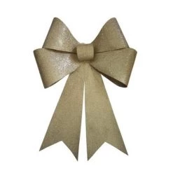 The Christmas Palace Ribbon & Bows 30" X 22" GOLD GLITTER BOW