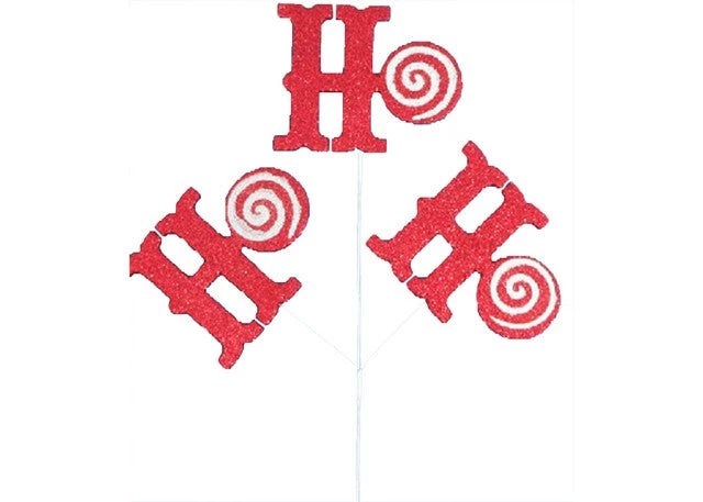 The Christmas Palace Stems & Picks 24" RED & WHITE HO HO HO PICK SET OF 6 1 The Christmas Palace Stems & Picks 24" RED & WHITE HO HO HO PICK SET OF 6