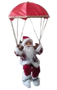 The Christmas Palace Santas 18" RED PARACHUTE SANTA WITH BAG 1 The Christmas Palace Santas 18" RED PARACHUTE SANTA WITH BAG
