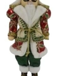 The Christmas Palace Nutcrackers 16" FESTIVE GREEN & RED SEQUIN NUTCRACKER