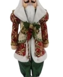 The Christmas Palace Nutcrackers 2 FT FESTIVE RED & GREEN NUTCRACKER