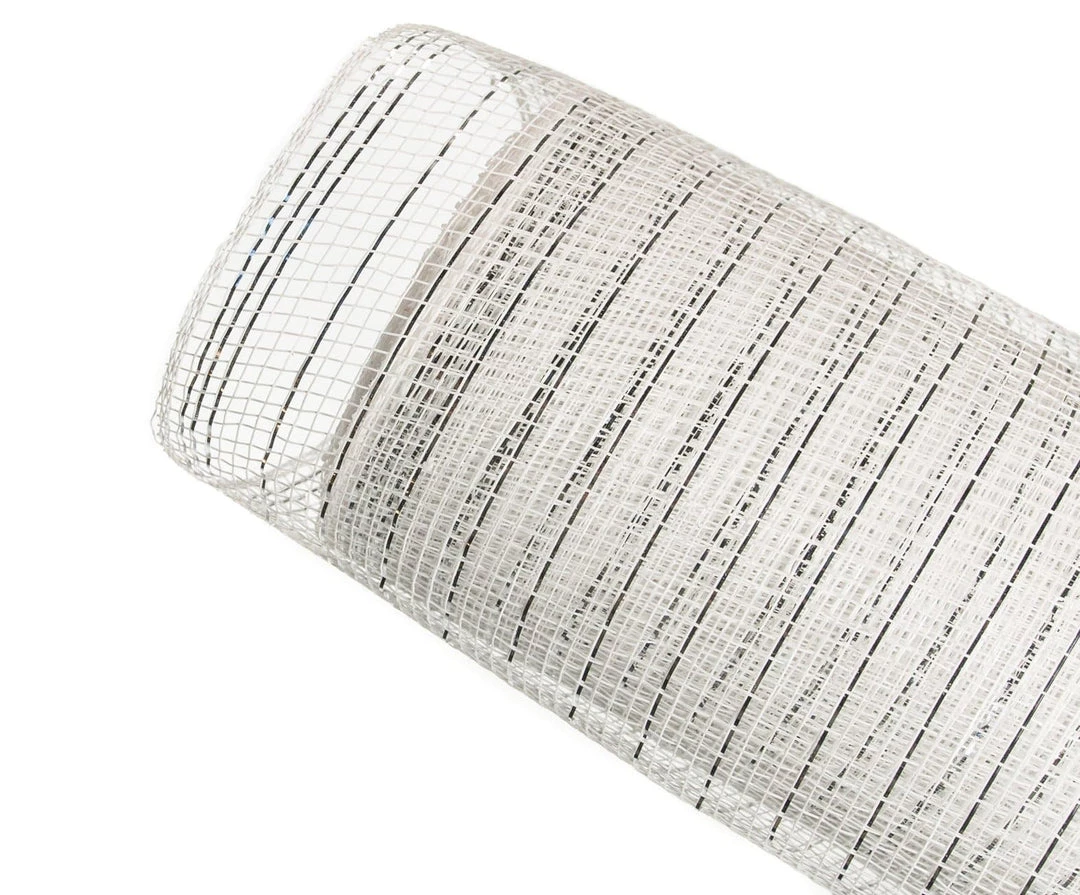 The Christmas Palace Sugar & Spice 20" X 10YD WHITE & SILVER METALLIC MESH 2 The Christmas Palace Sugar & Spice 20" X 10YD WHITE & SILVER METALLIC MESH