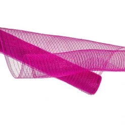 The Christmas Palace 20" X 10 YD FUCHSIA METALLIC MESH Ribbon & Bows