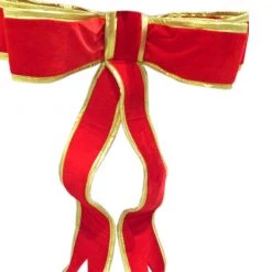 The Christmas Palace 3 FT X 4 FT RED & GOLD BOW Ribbon & Bows