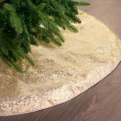 The Christmas Palace Skirts & Stockings 48" GOLDEN MESH FILIGREE TREE SKIRT