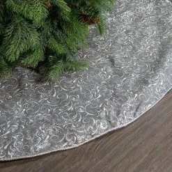 The Christmas Palace 48" PEWTER & SILVER TREE SKIRT