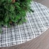 The Christmas Palace 48" GREY, WHITE, & BLACK PLAID TREE SKIRT Skirts & Stockings