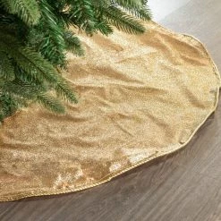 The Christmas Palace 30" GOLD GLITTER TREE SKIRT