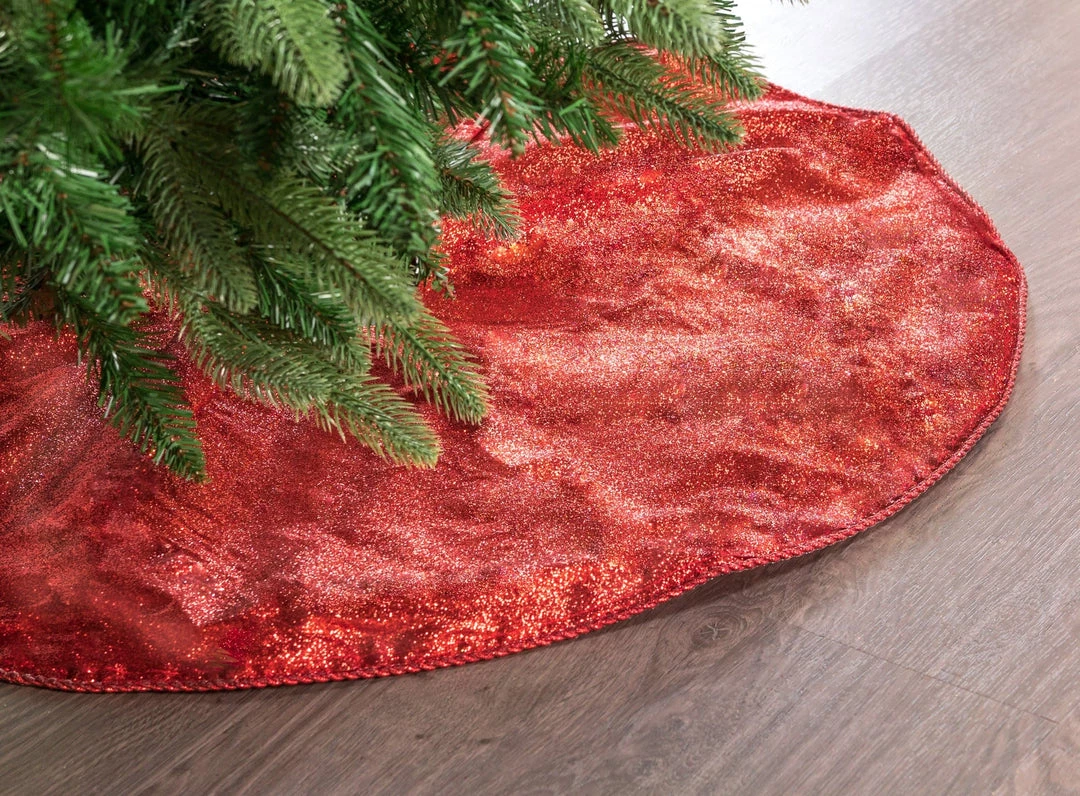 The Christmas Palace 30" RED GLITTER TREE SKIRT Skirts & Stockings 1 The Christmas Palace 30" RED GLITTER TREE SKIRT Skirts & Stockings