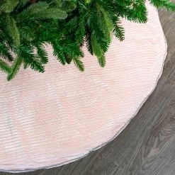 The Christmas Palace 60" PINK VELVET TREE SKIRT Pretty In Pink