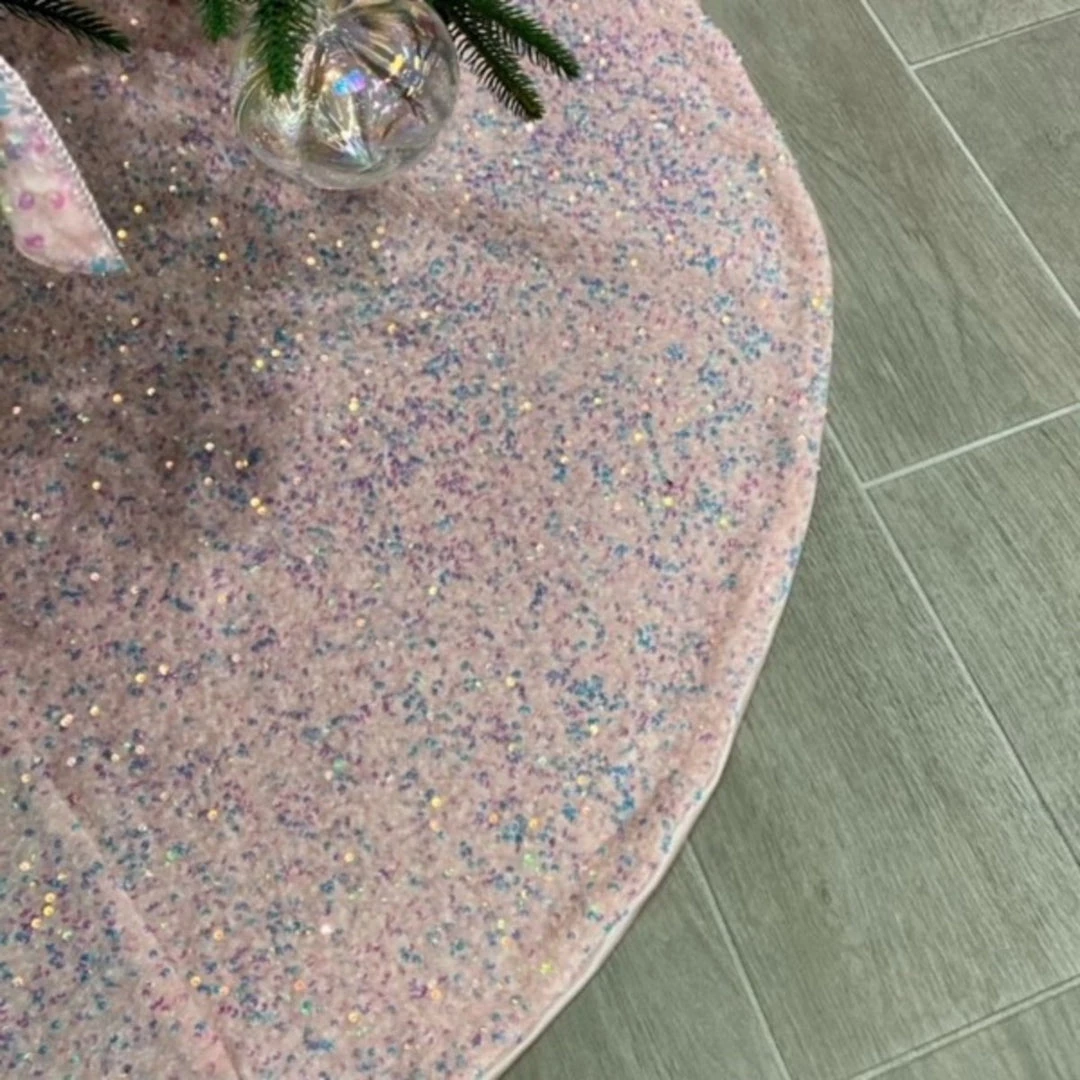 The Christmas Palace Skirts & Stockings 64" SUGAR PLUM IRIDESCENT PINK TREE SKIRT 2 The Christmas Palace Skirts & Stockings 64" SUGAR PLUM IRIDESCENT PINK TREE SKIRT