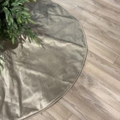 The Christmas Palace 72" SILVER DUPION TREE SKIRT