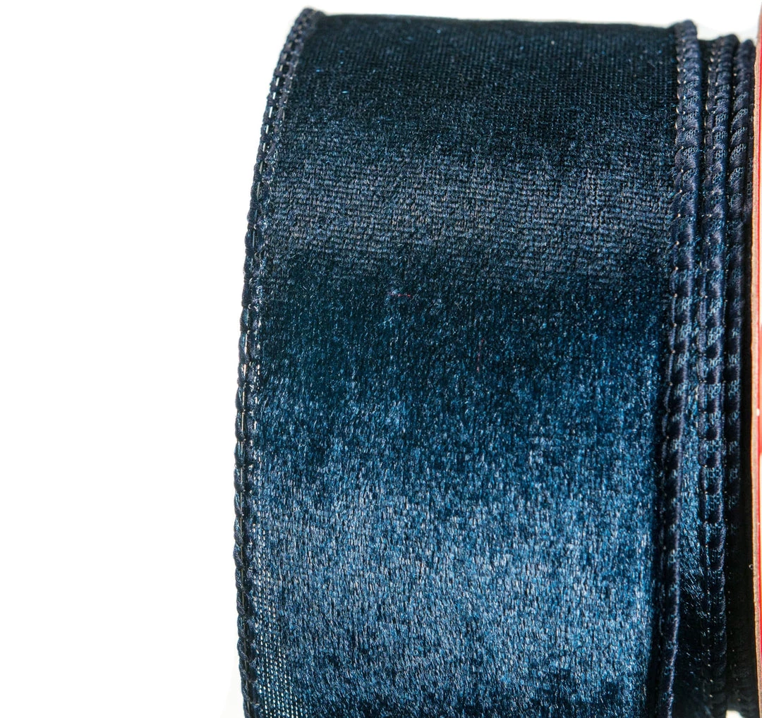 The Christmas Palace 2.5" X 10YD NAVY BLUE VELVET RIBBON SET OF 3 All About The Blues 2 The Christmas Palace 2.5" X 10YD NAVY BLUE VELVET RIBBON SET OF 3 All About The Blues
