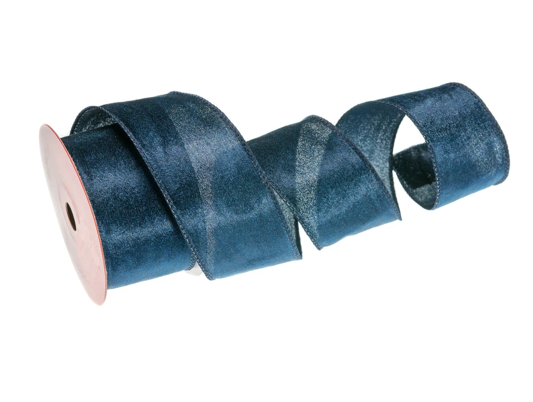The Christmas Palace 2.5" X 10YD NAVY BLUE VELVET RIBBON SET OF 3 All About The Blues 1 The Christmas Palace 2.5" X 10YD NAVY BLUE VELVET RIBBON SET OF 3 All About The Blues