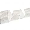 The Christmas Palace 2.5" X 10YD WHITE & SILVER HEARTS RIBBON SET OF 3