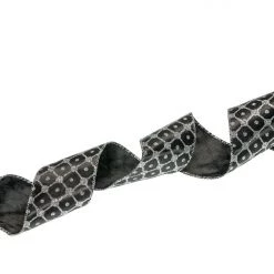 The Christmas Palace 2.5" X 10YD BLACK & SILVER RIBBON SET OF 3 Ribbon & Bows 6 The Christmas Palace 2.5