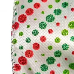 The Christmas Palace Ribbon & Bows 2.5" X 10YD POLKA DOTS RIBBON SET OF 3