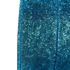 The Christmas Palace 1.5" X 10YD TURQUOISE GLITTER RIBBON SET OF 3