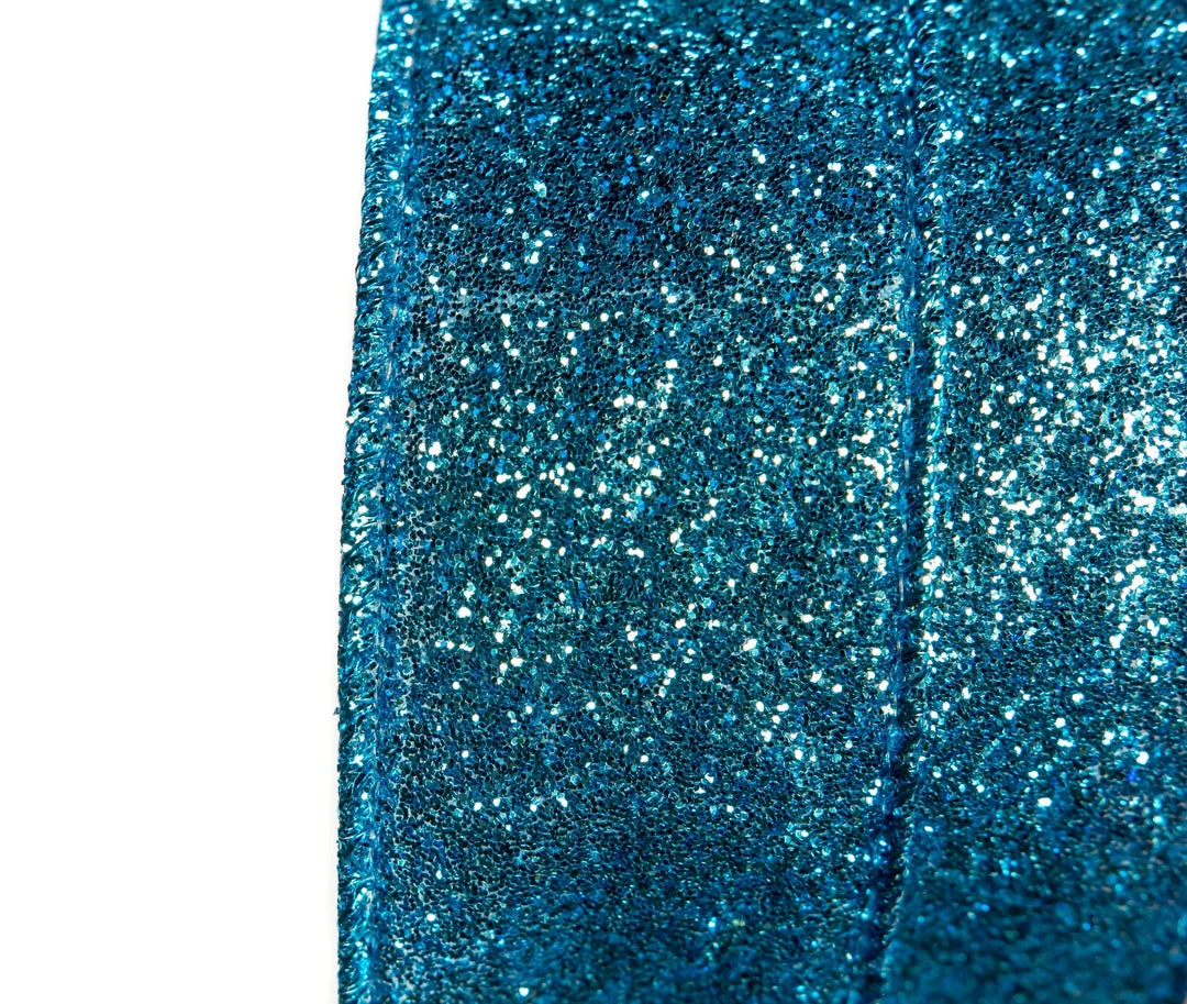 The Christmas Palace 1.5" X 10YD TURQUOISE GLITTER RIBBON SET OF 3 2 The Christmas Palace 1.5" X 10YD TURQUOISE GLITTER RIBBON SET OF 3