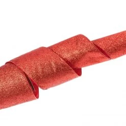 The Christmas Palace 4" X 10YD RED GLITTER RIBBON SET OF 3 6 The Christmas Palace 4