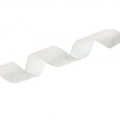 The Christmas Palace 2.5" X 10YD WHITE IRIDESCENT GLITTER RIBBON SET OF 3