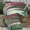 The Christmas Palace 4" X 5YD PINK & MINT DUPION RUFFLE RIBBON Ribbon & Bows
