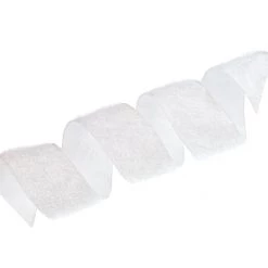 The Christmas Palace 4" X 5YD WHITE TINSEL RIBBON Ribbon & Bows