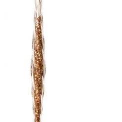 The Christmas Palace Christmas Ornaments 12" CHAMPAGNE GLASS GLITTER ICICLE ORNAMENT SET OF 12