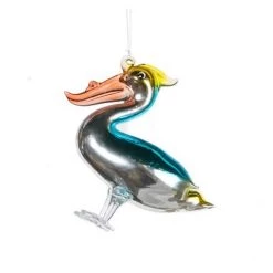 The Christmas Palace 5" BLUE SEAGULL GLASS ORNAMENT SET OF 2 Christmas Ornaments