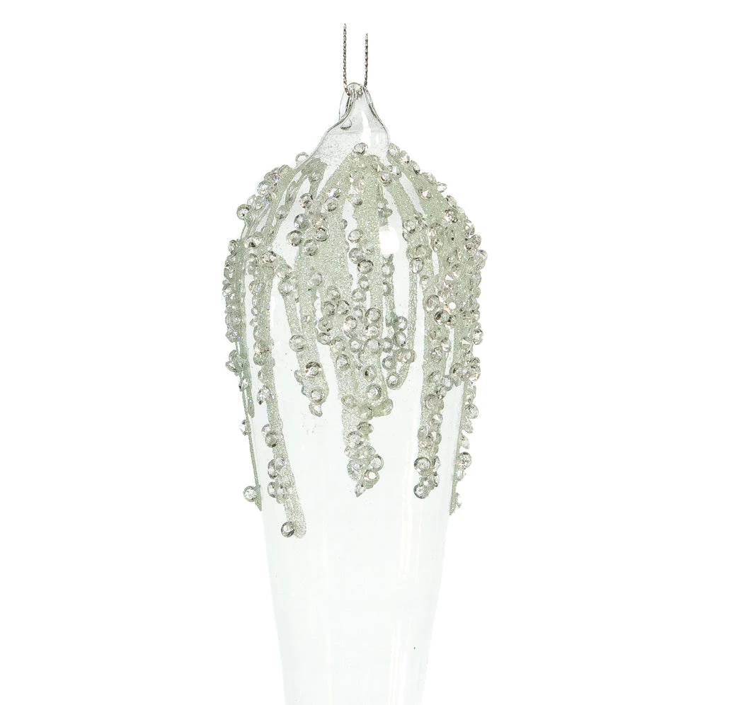 The Christmas Palace Christmas Ornaments 10" CRYSTAL BEADED ICICLE ORNAMENT SET OF 6 3 The Christmas Palace Christmas Ornaments 10" CRYSTAL BEADED ICICLE ORNAMENT SET OF 6