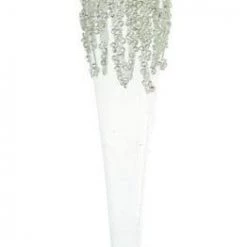 The Christmas Palace Christmas Ornaments 10" CRYSTAL BEADED ICICLE ORNAMENT SET OF 6
