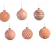 The Christmas Palace Christmas Ornaments 3" GLASS PINK BALL ORNAMENT ASSORTED SET OF 12