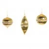 The Christmas Palace 3" - 7" SHINY GOLD BALL ORNAMENT WITH JEWELS SET OF 12