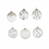 The Christmas Palace Christmas Ornaments 5" CRYSTAL SILVER & GLITTER ORNAMENT ASSORTED SET OF 12