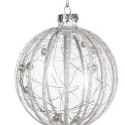 The Christmas Palace Christmas Ornaments 4" CRYSTAL DECORATIVE ORNAMENTS ASSORTED SET OF 12