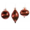 The Christmas Palace 5" RED SHINY WITH BEADS DECO ORNAMENT ASSORTED SET OF 9