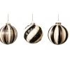 The Christmas Palace 3" BLACK & WHITE ASSORTED ORNAMENT SET OF 12