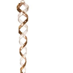 The Christmas Palace 11" SPIRAL ICICLE WITH GOLD GLITTER ORNAMENT SET OF 12 Christmas Ornaments
