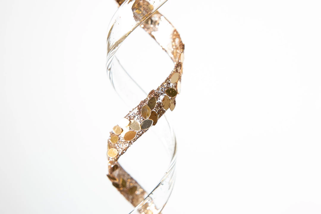 The Christmas Palace 11" SPIRAL ICICLE WITH GOLD GLITTER ORNAMENT SET OF 12 Christmas Ornaments 3 The Christmas Palace 11" SPIRAL ICICLE WITH GOLD GLITTER ORNAMENT SET OF 12 Christmas Ornaments