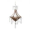 The Christmas Palace 8" CRYSTAL CHANDALIER SEQUINS ORNAMENT SET OF 2